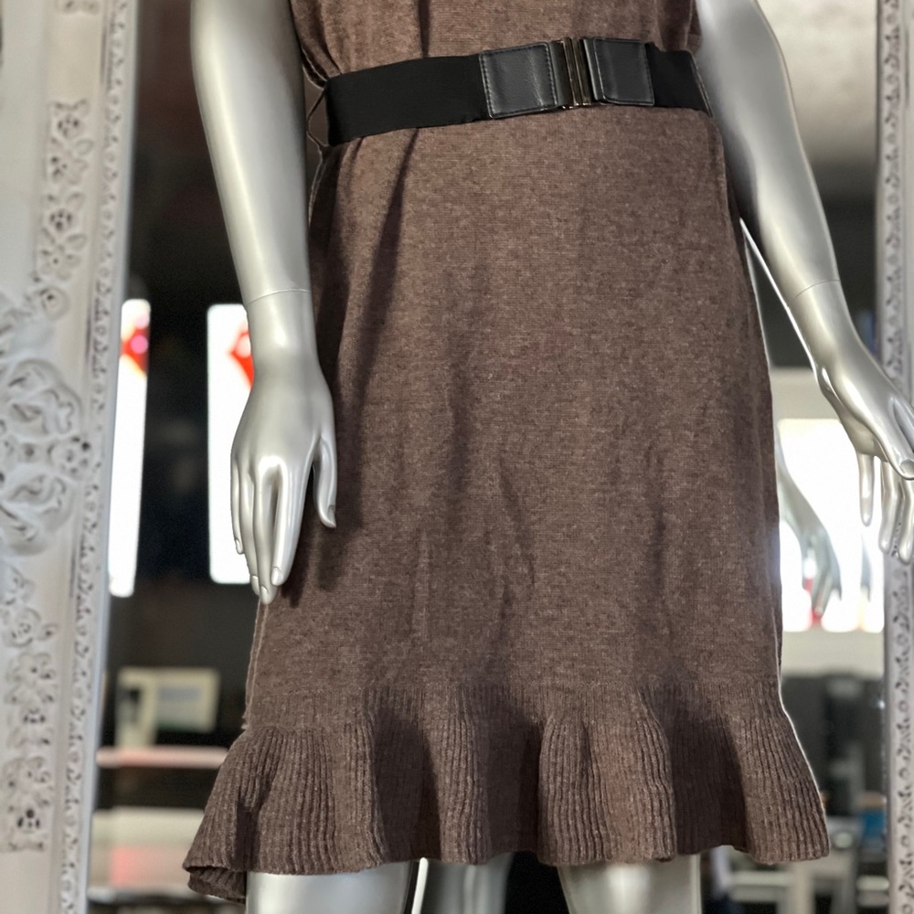 NWT! OVERSIZED RUFFLE WOOL SWEATER
DRESS - Picture 12 of 13